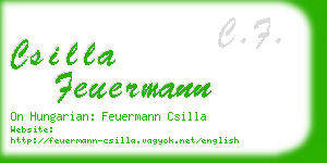 csilla feuermann business card